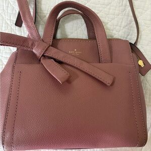 kate spade nutmeg pink pebble leather satchel